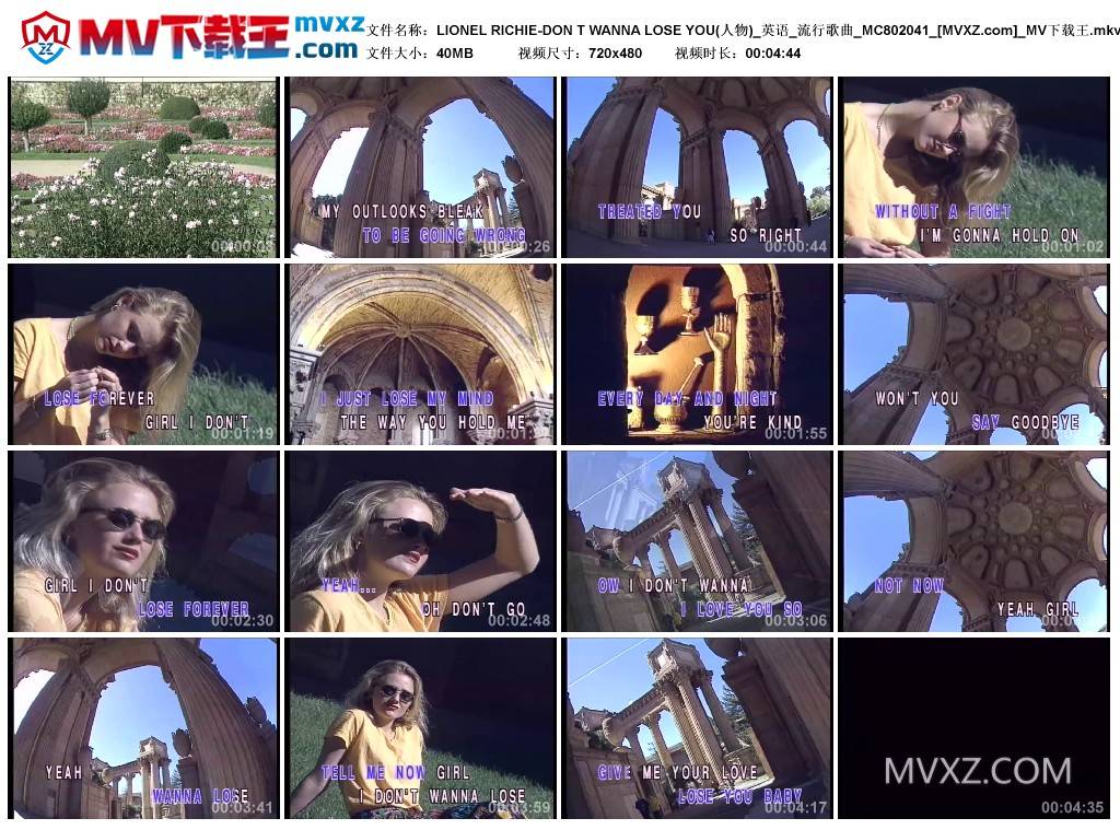 LIONEL RICHIE-DON T WANNA LOSE YOU(人物)_英语_流行歌曲_MC802041